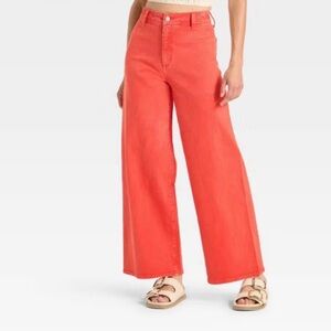 NWT Women's High-Rise Sailor Wide Leg Ankle Jeans - Universal Thread™